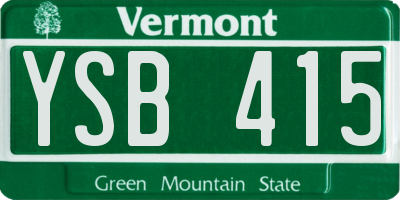 VT license plate YSB415