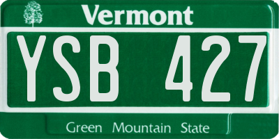 VT license plate YSB427
