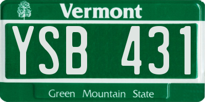 VT license plate YSB431
