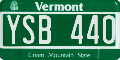 VT license plate YSB440