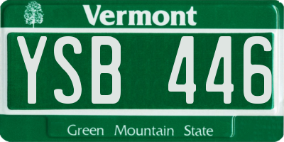 VT license plate YSB446