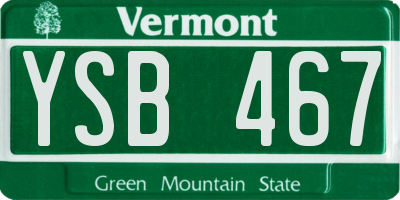 VT license plate YSB467