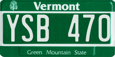 VT license plate YSB470