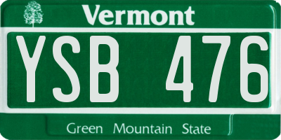 VT license plate YSB476
