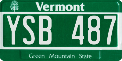 VT license plate YSB487