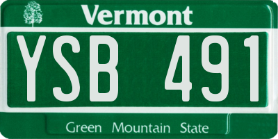 VT license plate YSB491