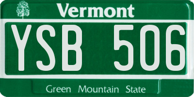VT license plate YSB506