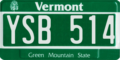 VT license plate YSB514
