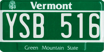 VT license plate YSB516