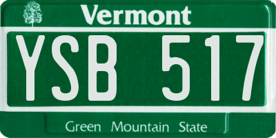 VT license plate YSB517