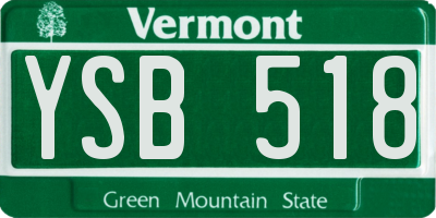 VT license plate YSB518