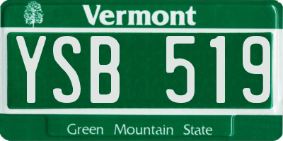 VT license plate YSB519