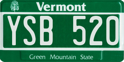VT license plate YSB520