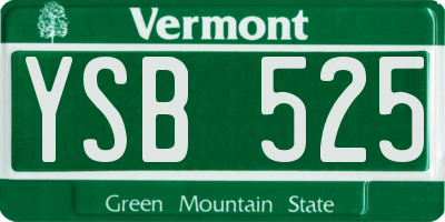 VT license plate YSB525