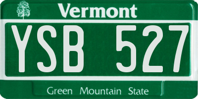 VT license plate YSB527