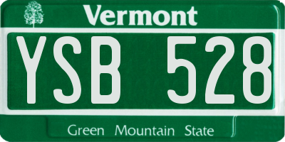 VT license plate YSB528