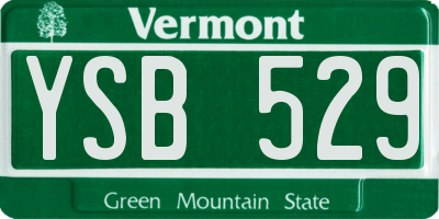 VT license plate YSB529