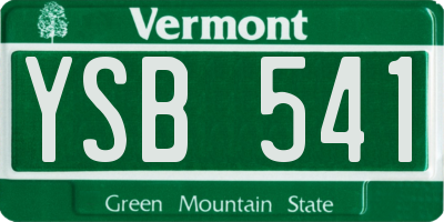 VT license plate YSB541