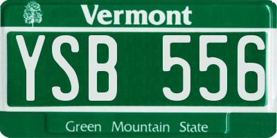 VT license plate YSB556