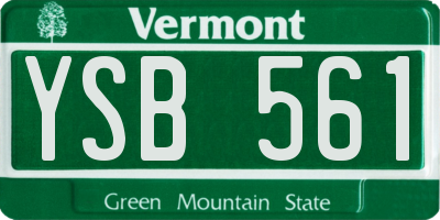 VT license plate YSB561