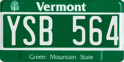VT license plate YSB564