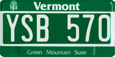 VT license plate YSB570