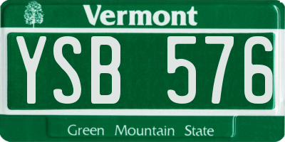 VT license plate YSB576