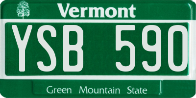 VT license plate YSB590