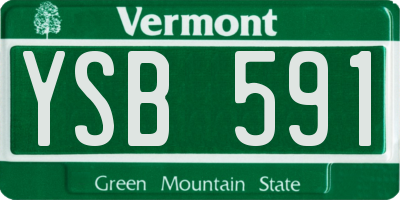 VT license plate YSB591