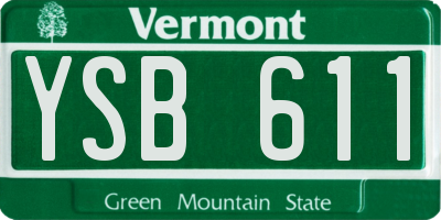 VT license plate YSB611