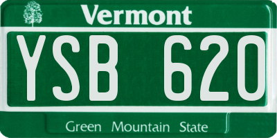 VT license plate YSB620