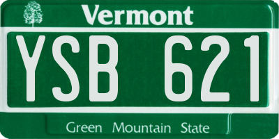 VT license plate YSB621