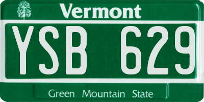 VT license plate YSB629