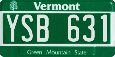VT license plate YSB631