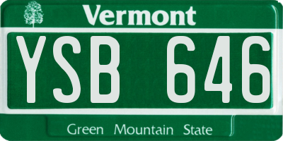 VT license plate YSB646