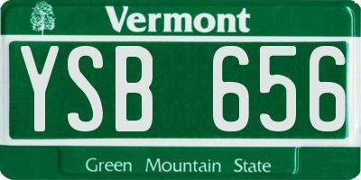 VT license plate YSB656