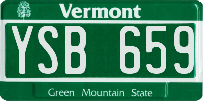 VT license plate YSB659