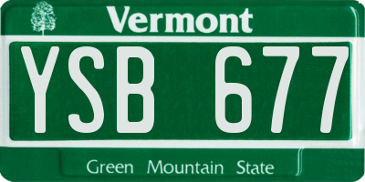 VT license plate YSB677