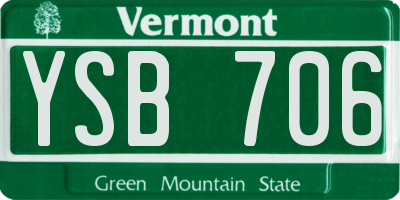 VT license plate YSB706