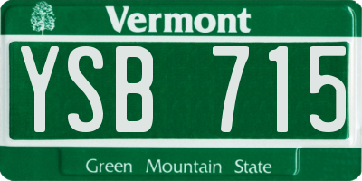 VT license plate YSB715