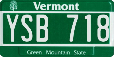 VT license plate YSB718