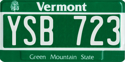VT license plate YSB723