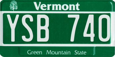 VT license plate YSB740