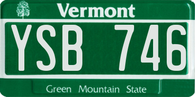 VT license plate YSB746