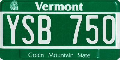 VT license plate YSB750