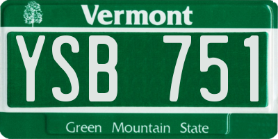 VT license plate YSB751