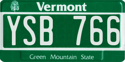 VT license plate YSB766