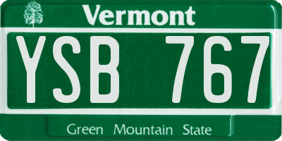 VT license plate YSB767
