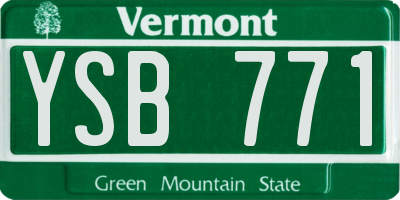 VT license plate YSB771