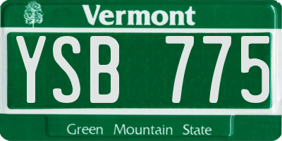 VT license plate YSB775